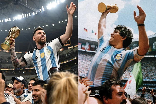 Maradona Messi Comparison